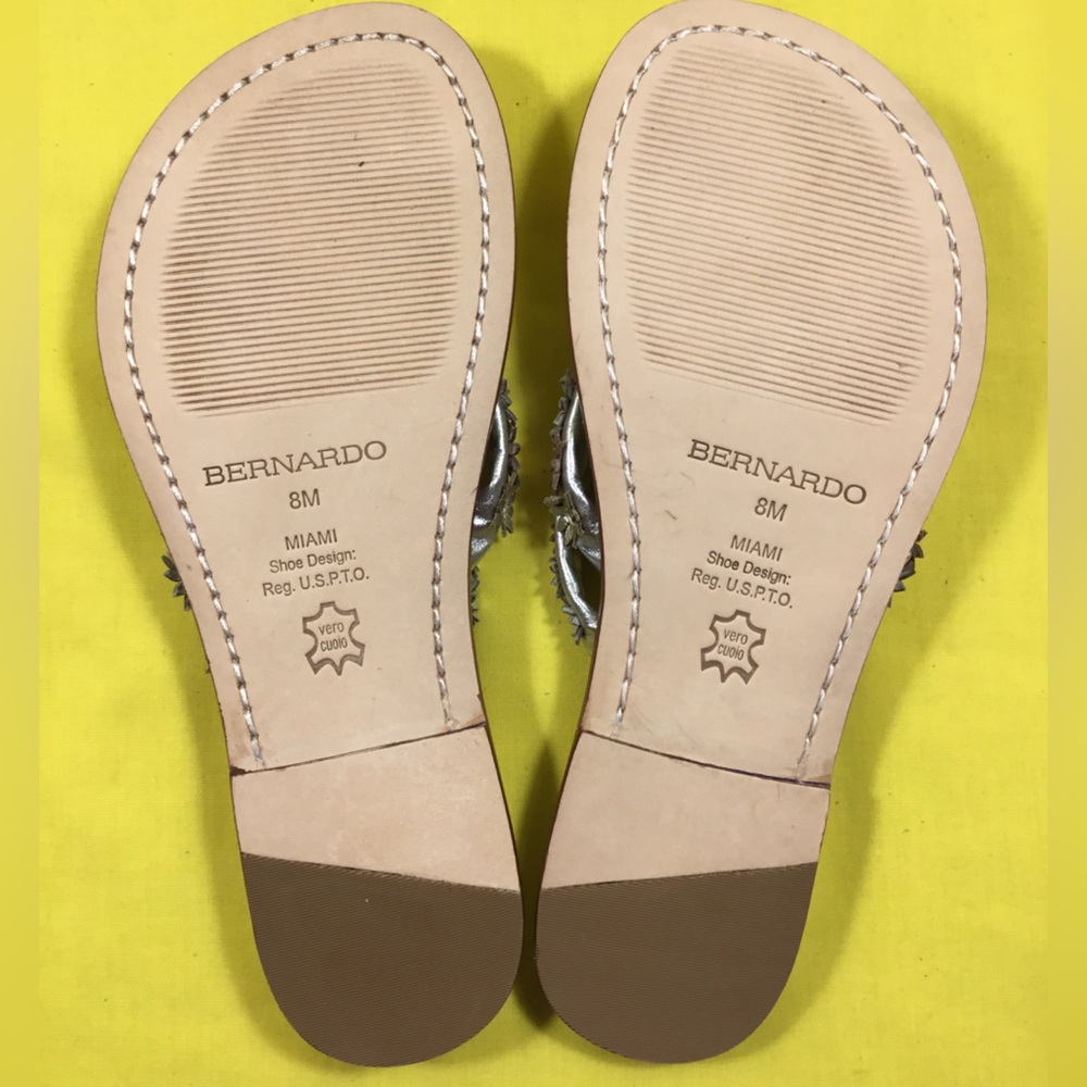 Bernardo Silver Braided Thong Sandals for Women SZ 8 NWT - Picture 9 of 9
